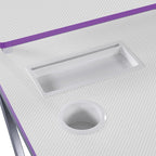 Scrivania da Gaming con Luci LED RGB – Nero / Bianco / Viola / Rosa, Utente Singolo