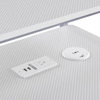 Scrivania da Gaming con Luci LED RGB – Nero / Bianco / Viola / Rosa, Utente Singolo