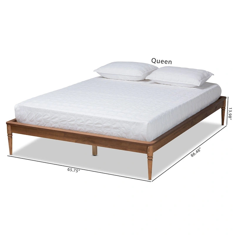 Struttura letto in legno stile tradizionale noce scuro – Matrimoniale / Queen / King