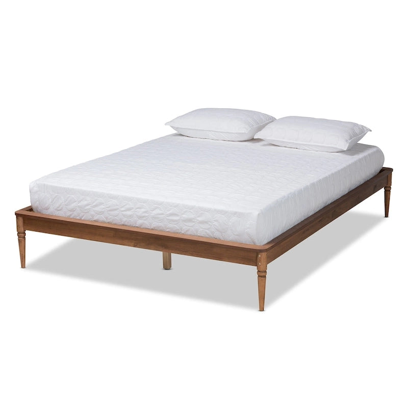Struttura letto in legno stile tradizionale noce scuro – Matrimoniale / Queen / King