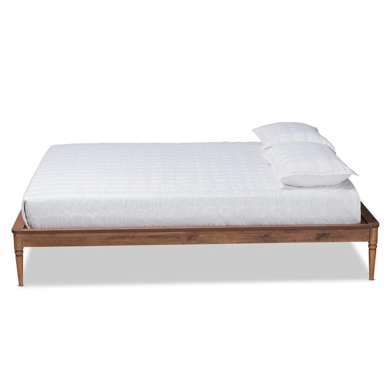 Struttura letto in legno stile tradizionale noce scuro – Matrimoniale / Queen / King