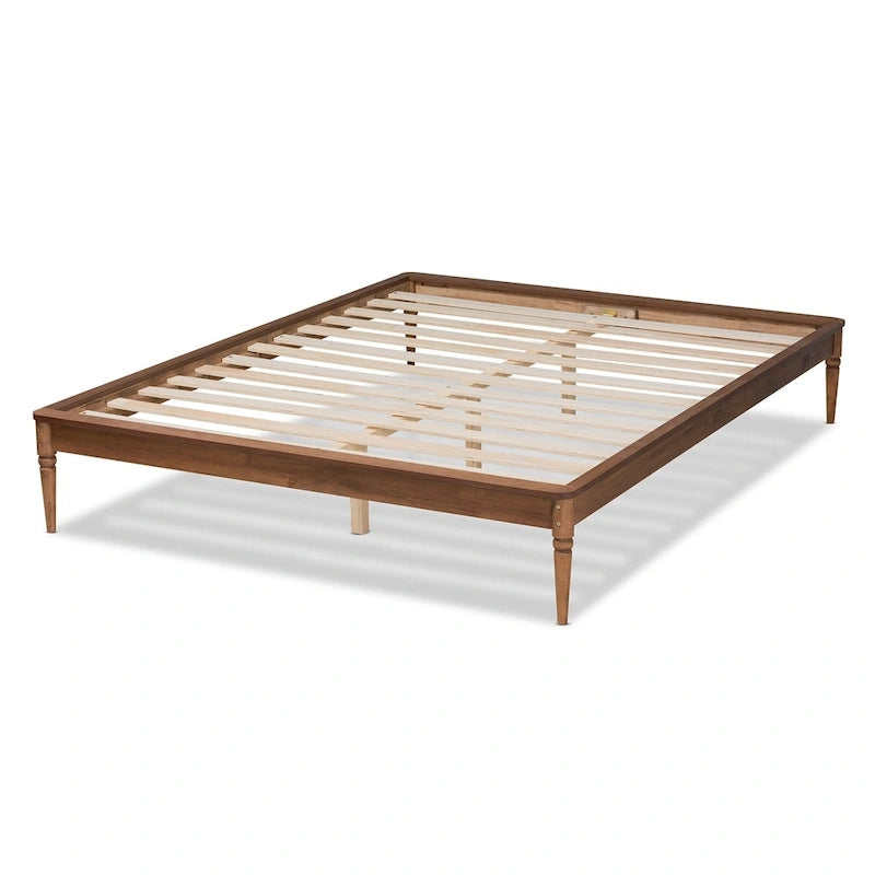 Struttura letto in legno stile tradizionale noce scuro – Matrimoniale / Queen / King