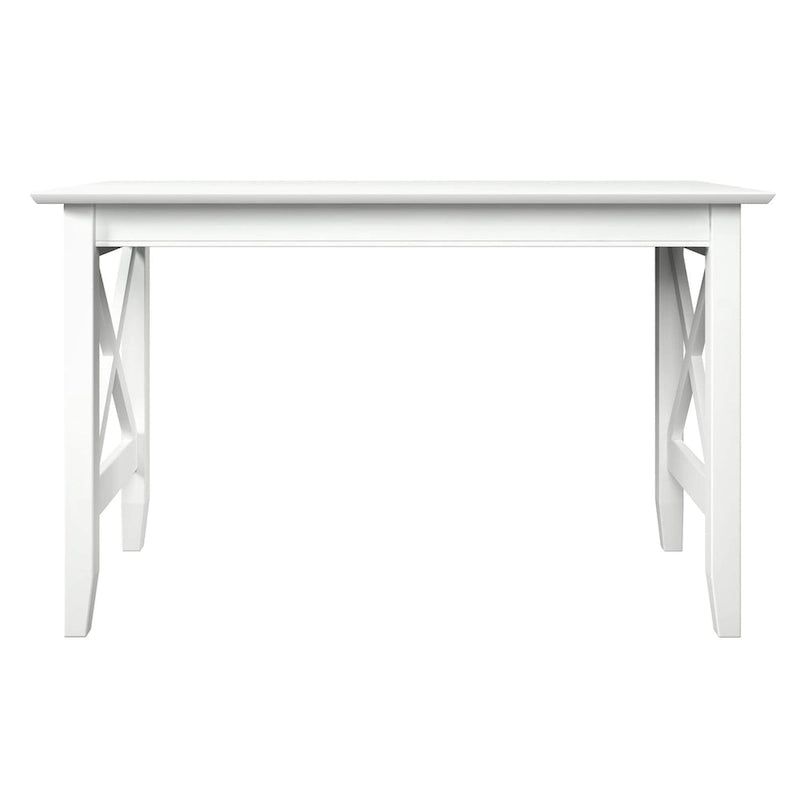 Scrivania con Stazione di Ricarica, Noce/Bianco, Singola, 48"L