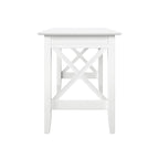 Scrivania con Stazione di Ricarica, Noce/Bianco, Singola, 48"L