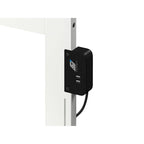 Scrivania con Stazione di Ricarica, Noce/Bianco, Singola, 48"L