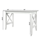 Scrivania con Stazione di Ricarica, Noce/Bianco, Singola, 48"L