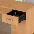 Scrivania a L Maple Cross da 60W con Cassetti e Mobile Contenitore, Utente Singolo