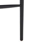 Sgabello da bar con schienale in legno curvato nero e crema, 76 cm H, seduta singola
