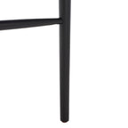 Sgabello da bar con schienale in legno curvato nero e crema, 76 cm H, seduta singola