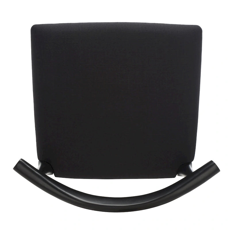 Sgabello da bar con schienale in legno curvato nero e crema, 76 cm H, seduta singola