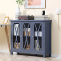 Credenza a buffet con ante in vetro a 2 ante grigio/bianco, montaggio singolo
