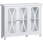 Credenza a buffet con ante in vetro a 2 ante grigio/bianco, montaggio singolo