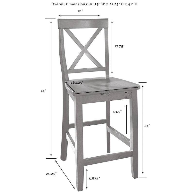 Isola da Cucina Bianca con 2 Sgabelli a Schienale a X, Top in Acciaio Inossidabile, Set da 3 Pezzi