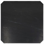 Tavolino da caffè in marmo quadrato bianco/nero, 40"L x 40"P x 15"A