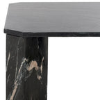 Tavolino da caffè in marmo quadrato bianco/nero, 40"L x 40"P x 15"A