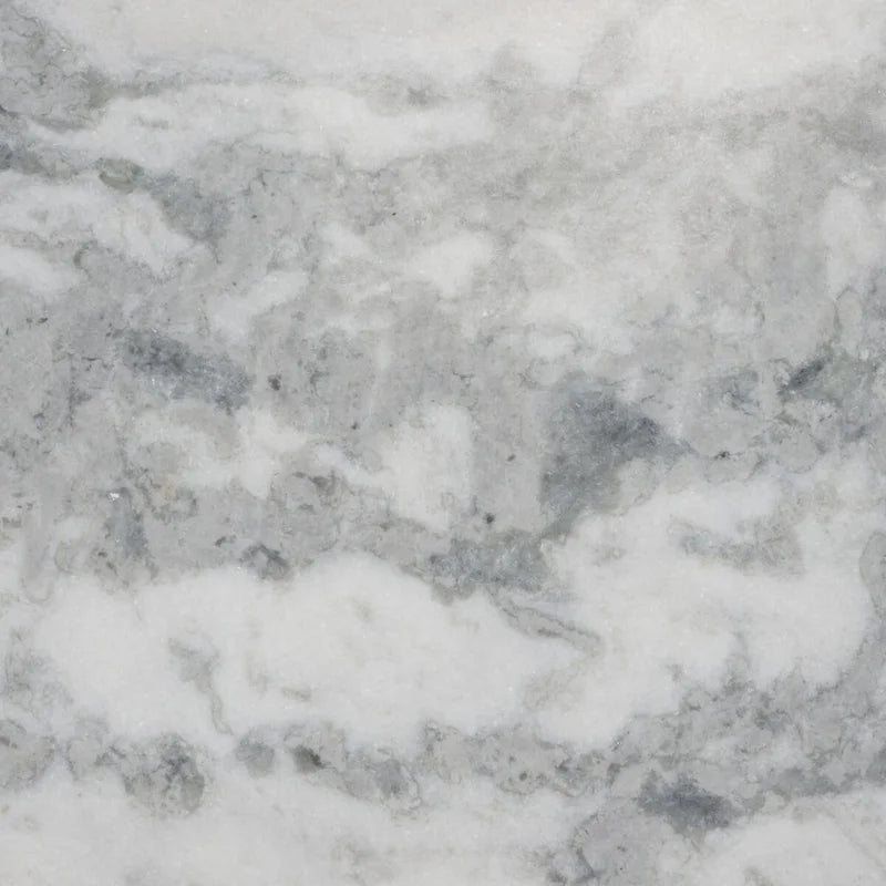 Tavolino da caffè in marmo quadrato bianco/nero, 40"L x 40"P x 15"A