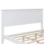 Letto matrimoniale White Queen, testiera a doghe, legno di pino + MDF, 1 persona