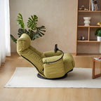 Poltrona reclinabile girevole singola con poggiatesta regolabile – Giallo / Grigio / Verde / Beige
