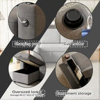 Divano letto modulare a L con contenitore e porta di ricarica | Beige / Grigio / Nero | Posti a sedere 3-4