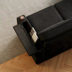 Divano letto modulare a L con contenitore e porta di ricarica | Beige / Grigio / Nero | Posti a sedere 3-4