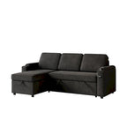 Divano letto modulare a L con contenitore e porta di ricarica | Beige / Grigio / Nero | Posti a sedere 3-4