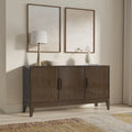 Mobile Credenza a 3 Ante Noce, Stile Mid-Century Moderno