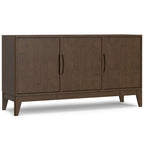 Mobile Credenza a 3 Ante Noce, Stile Mid-Century Moderno