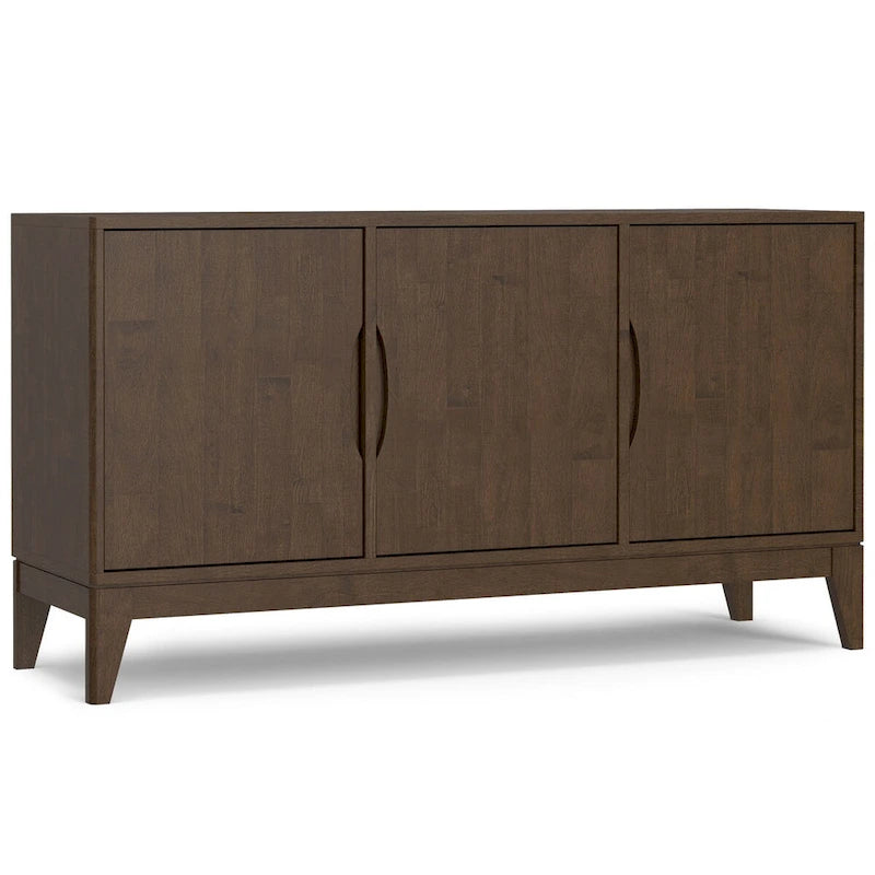 Mobile Credenza a 3 Ante Noce, Stile Mid-Century Moderno