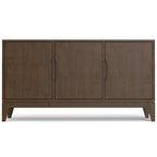 Mobile Credenza a 3 Ante Noce, Stile Mid-Century Moderno