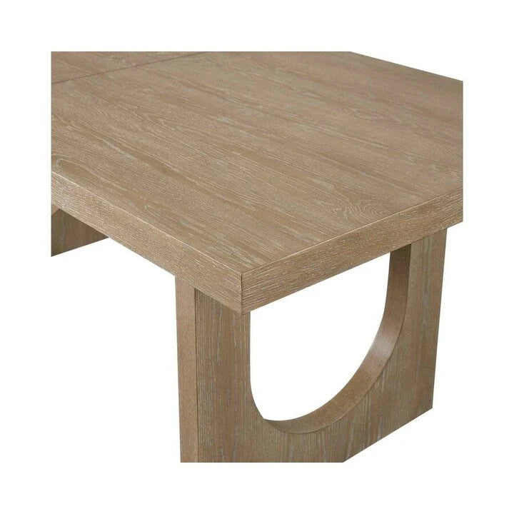 Set da pranzo rettangolare per 6, marrone chiaro, finitura effetto legno