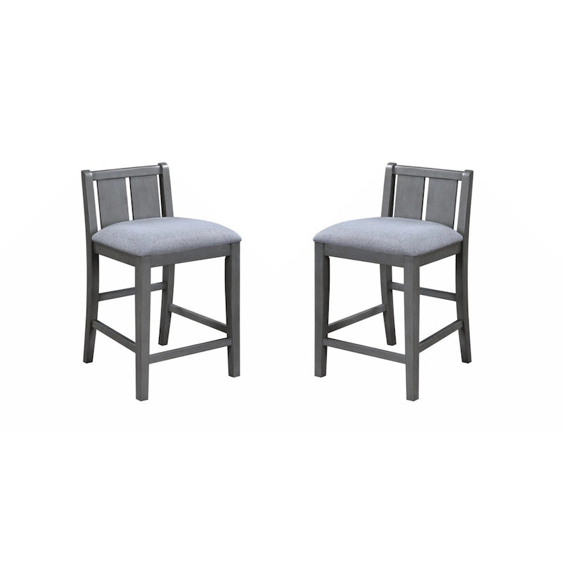 Set da pranzo alto bancone per 2, grigio/bianco, con ripiani portaoggetti