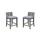 Set da pranzo alto bancone per 2, grigio/bianco, con ripiani portaoggetti