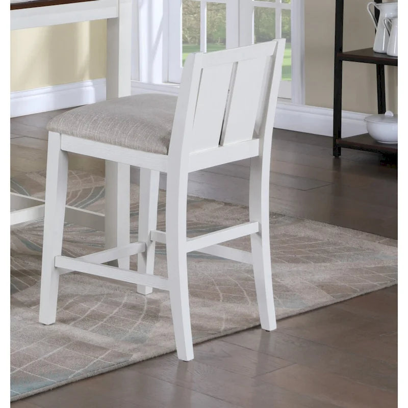 Set da pranzo alto bancone per 2, grigio/bianco, con ripiani portaoggetti