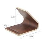 Supporto per tablet in legno, singolo dispositivo, frassino/noce, L14×P12×A11,5 cm