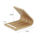 Supporto per tablet in legno, singolo dispositivo, frassino/noce, L14×P12×A11,5 cm