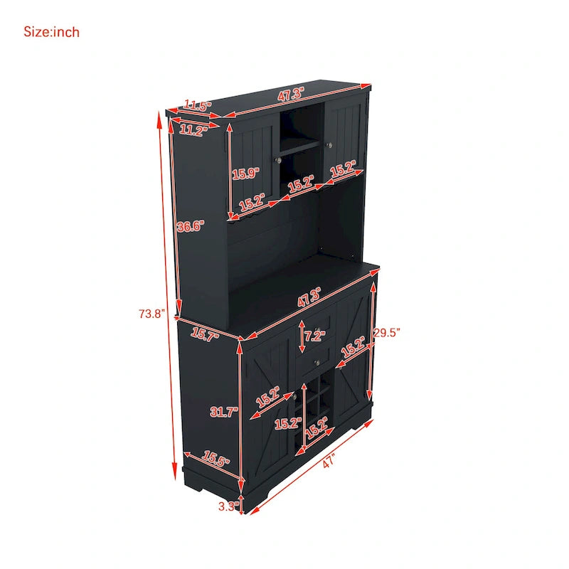 Mobile bar indipendente Off White/Blu/Marrone con portabottiglie