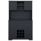 Mobile bar indipendente Off White/Blu/Marrone con portabottiglie