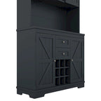 Mobile bar indipendente Off White/Blu/Marrone con portabottiglie