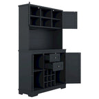 Mobile bar indipendente Off White/Blu/Marrone con portabottiglie
