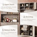 Mobile bar indipendente Off White/Blu/Marrone con portabottiglie