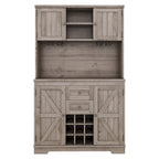Mobile bar indipendente Off White/Blu/Marrone con portabottiglie