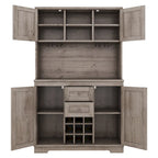Mobile bar indipendente Off White/Blu/Marrone con portabottiglie