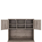 Mobile bar indipendente Off White/Blu/Marrone con portabottiglie