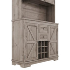 Mobile bar indipendente Off White/Blu/Marrone con portabottiglie