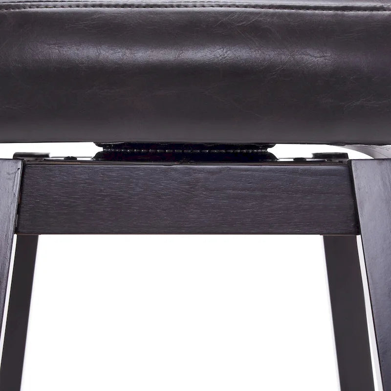 Set di 2 sgabelli da bar girevoli senza braccioli, Naturale e Beige / Nero e Beige / Wengé e Marrone, Altezza seduta 33,25"