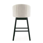 Set di 2 sgabelli da bar girevoli senza braccioli, Naturale e Beige / Nero e Beige / Wengé e Marrone, Altezza seduta 33,25"